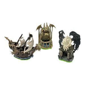 Skylanders Spyros Adventure Pieces Lot 3 Pirate Ship Dragon Statue Dark Crypt